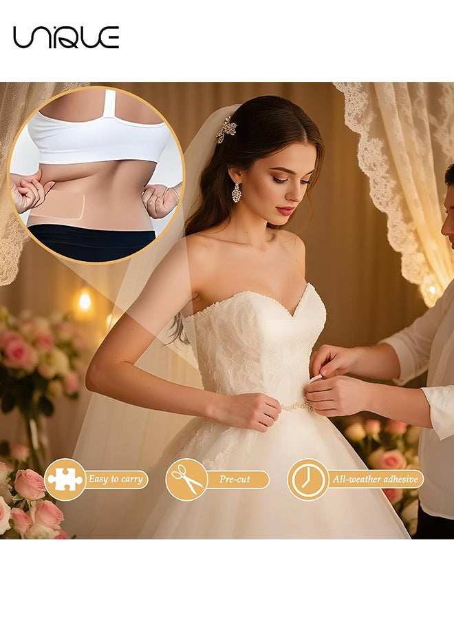 Unique 30 Pcs Tummy Lift Tape Waterproof Tummy Lifting Tape Body Control Precut Adhesive Strips for Women Saggy Loose Skin Flat Stomach Back Fat Belly (Skin Color) - Image 5